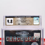 CRACK DOWN - CGC TOP OF THE POP PEDIGREE GRADED 9.8 A+! NEW & Factory Sealed with Authentic Tube Seal! (Sega Genesis)
