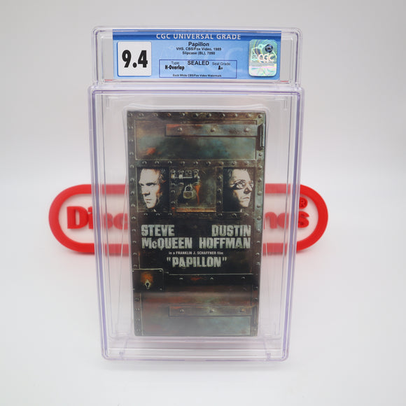 PAPILLON - CGC GRADED 9.4 A+! NEW & Factory Sealed with Authentic H-Overlap Seam! (VHS)