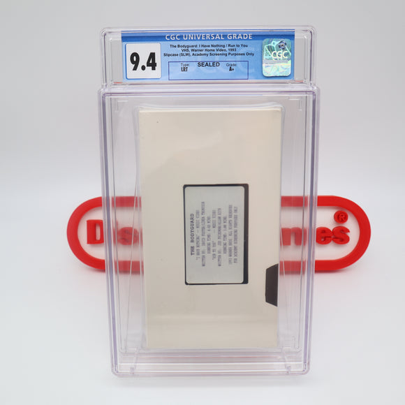 FYC / FOR YOUR CONSIDERATION: THE BODYGUARD: I HAVE NOTHING / RUN TO YOU - CGC GRADED 9.4 A+! NEW & Factory Sealed with Authentic 3-Sided Seam! (VHS)