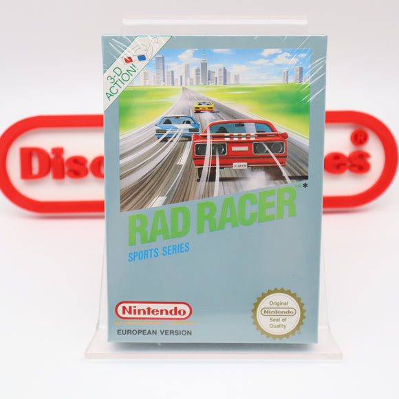 RAD RACER SPORTS SERIES EUROPEAN VERSION - NEW & Factory Sealed with Authentic 3-Sided Seam! (NES Nintendo)