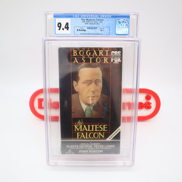 THE MALTESE FALCON - CGC GRADED 9.4 A++! NEW & Factory Sealed with Authentic H-Overlap Seam! (VHS)