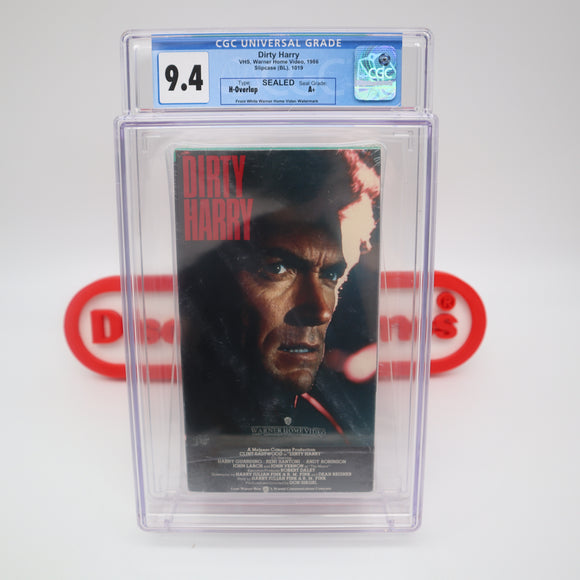 DIRTY HARRY - CGC GRADED 9.4 A+! NEW & Factory Sealed with Authentic H-Overlap Seam! (VHS)