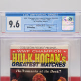 WWF CHAMPION HULK HOGAN'S GREATEST MATCHES - CGC GRADED 9.6 A++! NEW & Factory Sealed with Authentic V-Overlap Seam! (VHS)