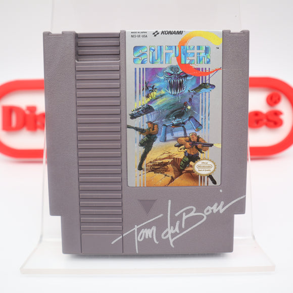 SUPER C / CONTRA II 2 - TOM DUBOIS AUTOGRAPHED CARTRIDGE (THE ORIGINAL ARTIST)! Cleaned & Tested! (NES Nintendo)