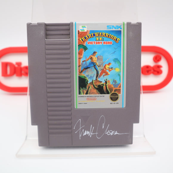 IKARI WARRIORS II 2: VICTORY ROAD - FRANK CIROCCO AUTOGRAPHED CARTRIDGE (THE ORIGINAL ARTIST)! Cleaned & Tested! (NES Nintendo)