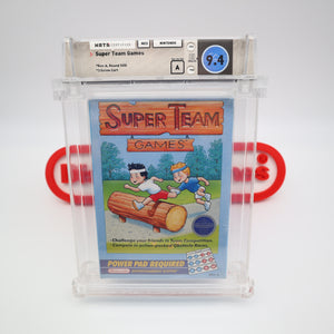 SUPER TEAM GAMES - ROUND SOQ! WATA GRADED 9.4 A! NEW & Factory Sealed with Authentic H-Seam! (NES Nintendo)