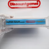 SUPER TEAM GAMES - ROUND SOQ! WATA GRADED 9.4 A! NEW & Factory Sealed with Authentic H-Seam! (NES Nintendo)