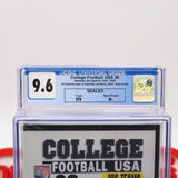 COLLEGE FOOTBALL USA 96 1996 - CGC GRADED 9.6 B+! NEW & Factory Sealed with Authentic 3-Sided Seam! (Sega Genesis)