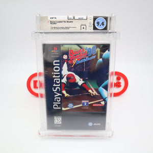 BASES LOADED '96: DOUBLE HEADER - WATA GRADED 9.4 A! NEW & Factory Sealed! (PS1 PlayStation 1) LONG BOX!