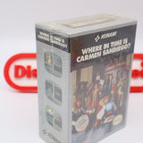 KONAMI: WHERE IN TIME IS CARMEN SANDIEGO? - NEW & Factory Sealed with Authentic 3-Sided Seam! (NES Nintendo)
