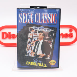 PAT RILEY BASKETBALL - NEW & Factory Sealed with Authentic Tube Seal! (Sega Genesis)