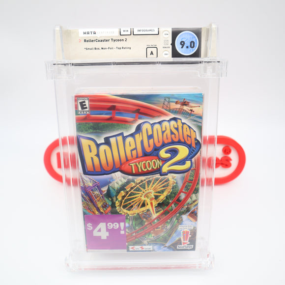 ROLLERCOASTER TYCOON 2 II - WATA GRADED 9.0 A! NEW & Factory Sealed! (PC Computer Game)