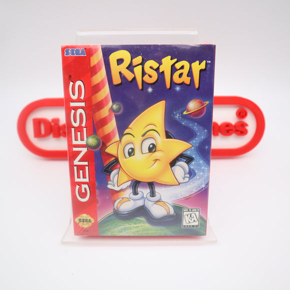RISTAR - Sealed with 3-Sided Seam, but likely not original seal! MINT CIB!?! (Sega Genesis)