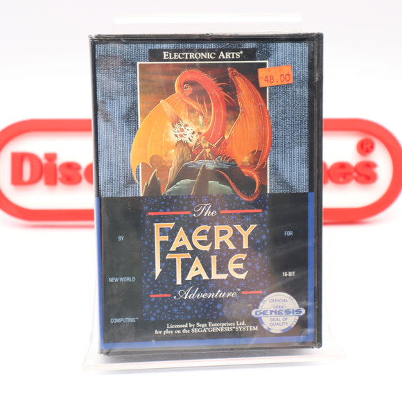 THE FAERY TALE ADVENTURE - NEW & Factory Sealed with Authentic 3-Sided Seam! (Sega Genesis)