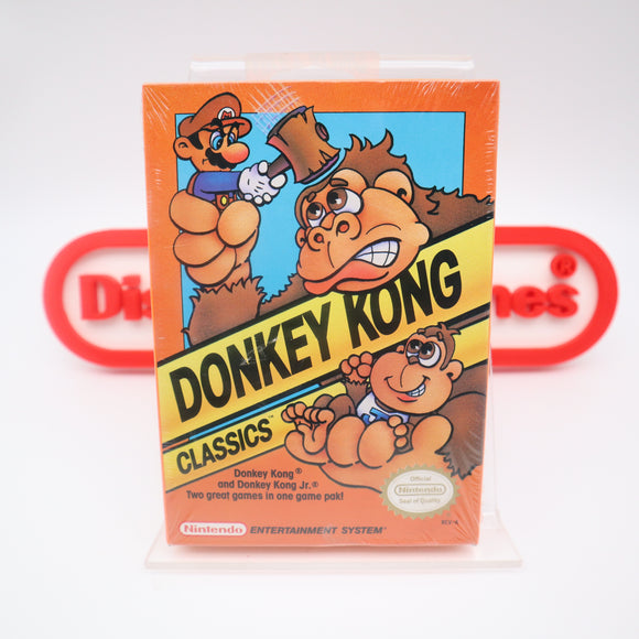 DONKEY KONG CLASSICS - NEW & Factory Sealed with Authentic H-Seam! (NES Nintendo)