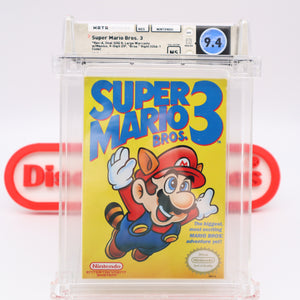 SUPER MARIO BROS. 3 / BROTHERS III - WATA GRADED 9.4 NS! NEW & UNOPENED! (NES Nintendo)