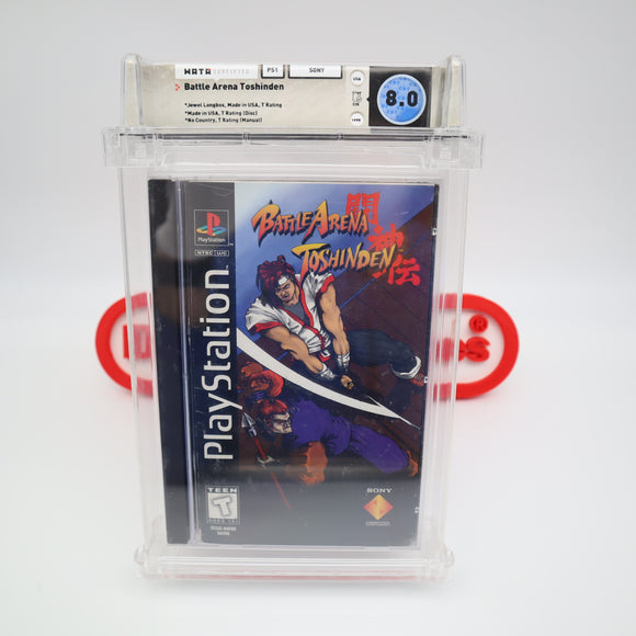 BATTLE ARENA TOSHINDEN - WATA GRADED 8.0 CIB LONGBOX! ALL 8.0 SUBGRADES! (PS1 PlayStation 1)