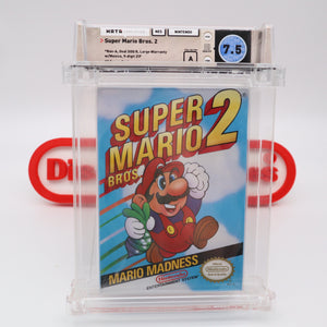 SUPER MARIO BROS. 2 BROTHERS II - WATA GRADED 7.5 A! NEW & Factory Sealed with Authentic H-Seam! (NES Nintendo)