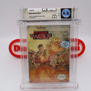 OPERATION WOLF - WATA GRADED 8.0 A! NEW & Factory Sealed with Authentic H-Seam! (NES Nintendo)