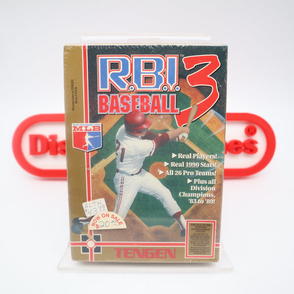 R.B.I. BASEBALL 3 / RBI III - NEW & Factory Sealed with Authentic V-Overlap Seam! (NES Nintendo)
