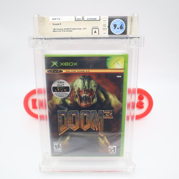 DOOM 3 III - WATA GRADED 9.6 A! NEW & Factory Sealed! (XBOX)