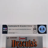 CASTLEVANIA III 3: DRACULA'S CURSE (WAS A CASE FRESH COPY!) - WATA GRADED 8.5 A! NEW & Factory Sealed with Authentic H-Seam! (NES Nintendo)