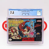 SPIDER-MAN AND X-MEN: ARCADE'S REVENGE - CGC GRADED 7.5 CIB with a 9.9 CART!! (SNES Super Nintendo)