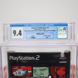 GRAND THEFT AUTO III 3 - FIRST PRINT W/ SONY SECURITY LABEL! CGC GRADED 9.4 A+! NEW & Factory Sealed! (PS2 PlayStation 2)