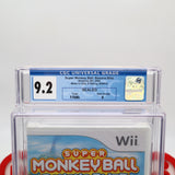 SUPER MONKEY BALL: BANANA BLITZ - CGC GRADED 9.2 A! NEW & Factory Sealed! (Nintendo Wii)