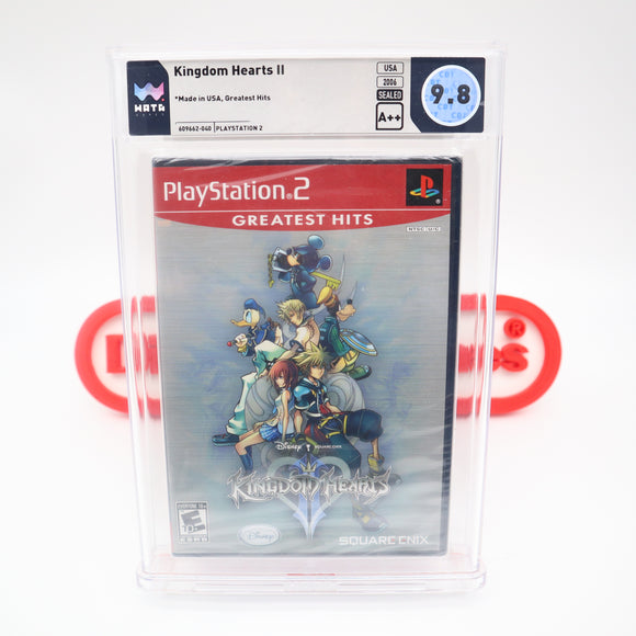 KINGDOM HEARTS II 2 - WATA GRADED 9.8 A++! NEW & Factory Sealed! (PS2 PlayStation 2)