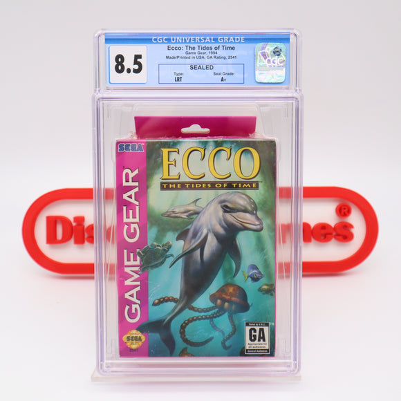 ECCO THE DOLPHIN 2 II: THE TIDES OF TIME - CGC GRADED 8.5 A+! NEW & Factory Sealed! (Sega Game Gear)