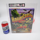 ROLLERCOASTER TYCOON 2: TIME TWISTER - VGA GRADED 80+ NM SILVER! NEW & Factory Sealed BIG BOX! (PC / CD-ROM / WINDOWS)