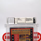 BULLS VS VERSUS BLAZERS AND THE NBA PLAYOFFS (LIMITED EDITION 1ST ROUND STICKER VARIANT!) WATA GRADED 8.0 A! NEW & Factory Sealed with Authentic 3-Sided Seam! (Sega Genesis)