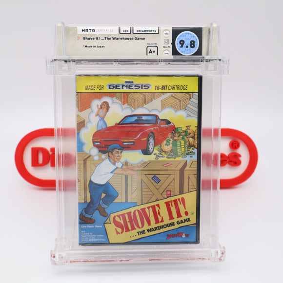 SHOVE IT! THE WAREHOUSE GAME - WATA GRADED 9.8 A+! NEW & Factory Sealed! (Sega Genesis)