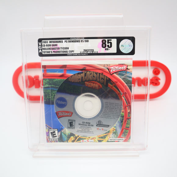 ROLLERCOASTER TYOON - TOTINO'S PROMOTIONAL COPY! VGA GRADED 85 NM+ SILVER NEW & Factory Sealed! (PC / CD-ROM / WINDOWS)