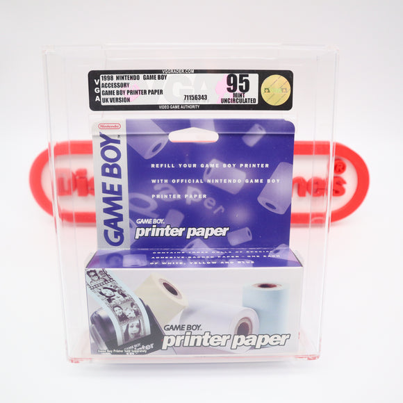GAME BOY PRINTER PAPER - VGA GRADED 95 MINT UNCIRCULATED! NEW & Factory Sealed! (Game Boy Original)
