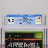 AREA 51 - CGC GRADED 9.2 A+! NEW & Factory Sealed! (XBOX)