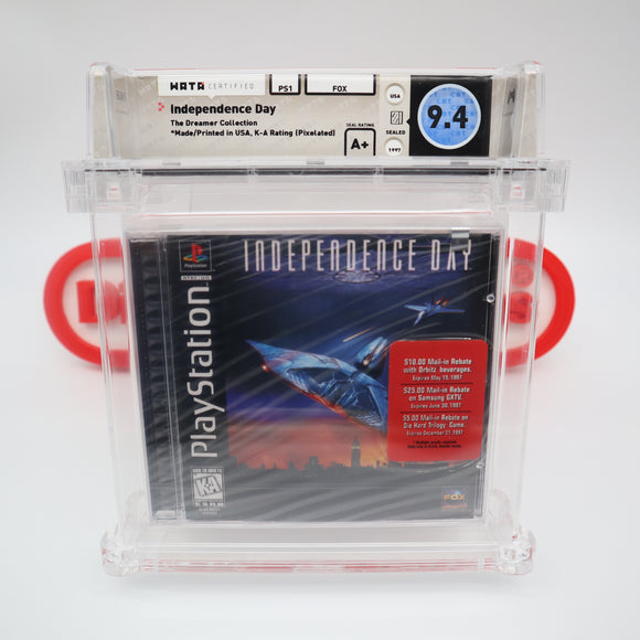 INDEPENDENCE DAY - WATA GRADED 9.4 A+! NEW & Factory Sealed! (PS1 PlayStation 1)