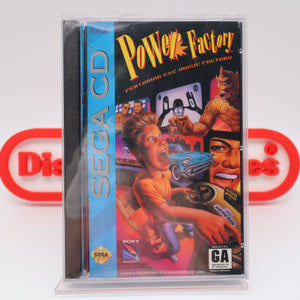 POWER FACTORY - NEW & Factory Sealed with Authentic V-Overlap Seam! (Sega CD)