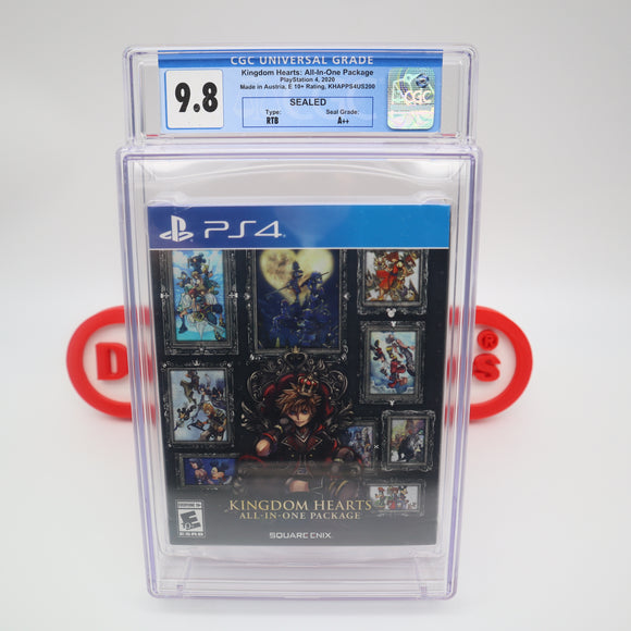 KINGDOM HEARTS: ALL-IN-ONE PACKAGE - CGC GRADED 9.8 A++! NEW & Factory Sealed! (PS4 PlayStation 4)