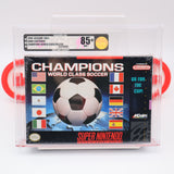 CHAMPIONS WORLD CLASS SOCCER - VGA GRADED 85+ NM+ GOLD! NEW & Factory Sealed with Authentic V-Seam! (SNES Super Nintendo)