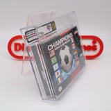 CHAMPIONS WORLD CLASS SOCCER - VGA GRADED 85+ NM+ GOLD! NEW & Factory Sealed with Authentic V-Seam! (SNES Super Nintendo)