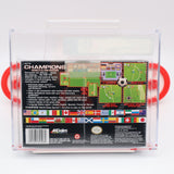 CHAMPIONS WORLD CLASS SOCCER - VGA GRADED 85+ NM+ GOLD! NEW & Factory Sealed with Authentic V-Seam! (SNES Super Nintendo)