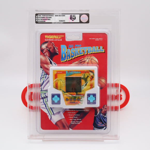 ALL PRO BASKETBALL - VGA GRADED 85 NM+ SILVER! NEW & Factory Sealed! (Tiger Electronics LCD Handheld)