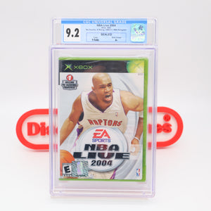 NBA LIVE 2004 BASKETBALL - CGC GRADED 9.2 A+! NEW & Factory Sealed! (XBOX)