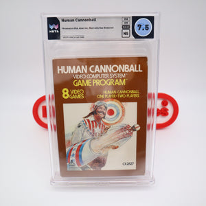 HUMAN CANNONBALL - WATA GRADED 7.5 NS! NEW & Factory Sealed! (Atari 2600)