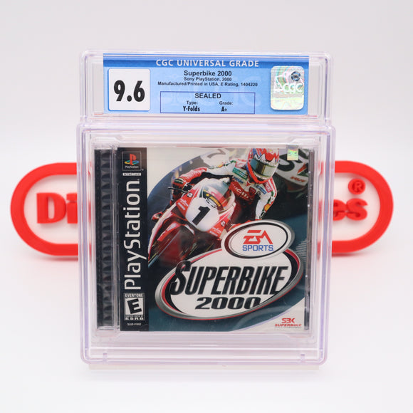 SUPERBIKE 2000 RACING - CGC GRADED 9.6 A+! NEW & Factory Sealed! (PS1 PlayStation 1) POP 1!