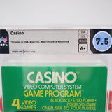 CASINO - Green Box! WATA GRADED 7.5 A+! NEW & Factory Sealed! (Atari 2600)