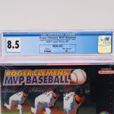ROGER CLEMENS' MVP BASEBALL - CGC GRADED 8.5 A+! NEW & Factory Sealed with Authentic V-Seam! (SNES Super Nintendo)