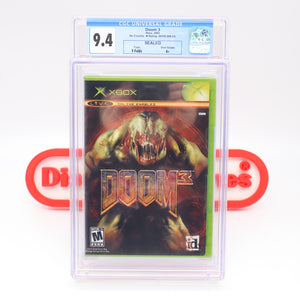 DOOM 3 III - CGC GRADED 9.4 A+! NEW & Factory Sealed! (XBOX)